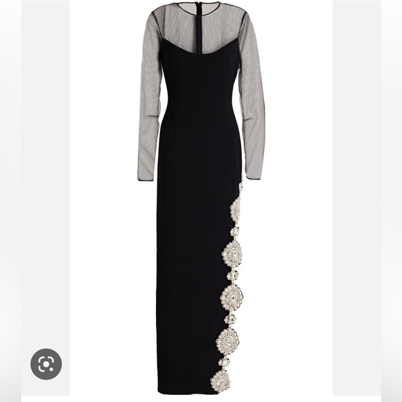 DAVID KOMA Crystal-embellished tulle and stretch-cady gown XS - Picture 2 of 4